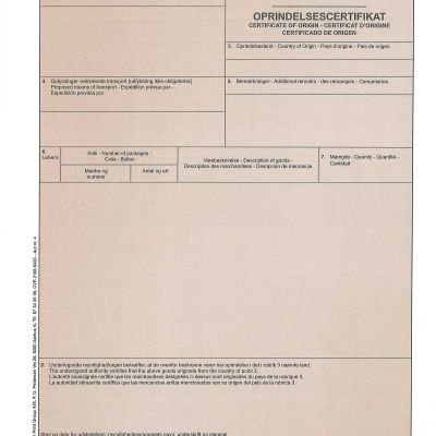 Oprindelsescertifikat